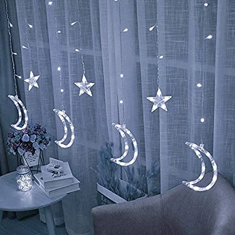 Decoratieve LED-lichten in de vorm van de maan en sterren