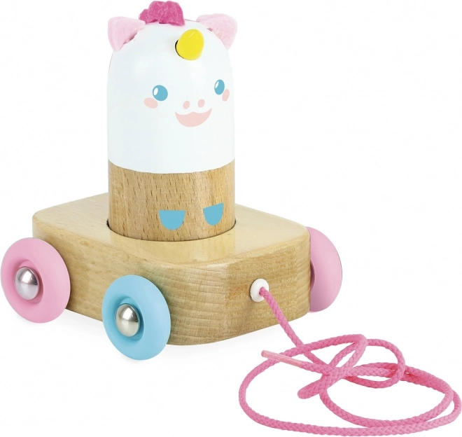 Pull-along Unicorn Lily Wooden Toy VILAC