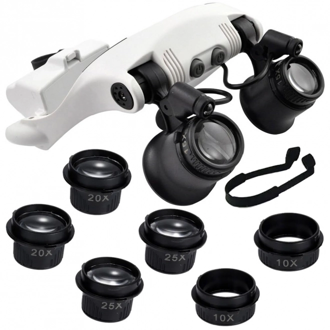 LED Head Magnifier with Interchangeable Lenses