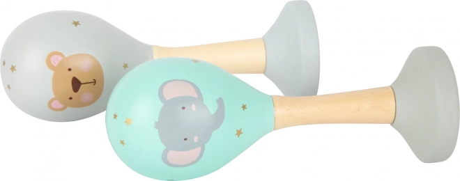 Small Foot Houten Rumbakogel Pastel set van 2 stuks