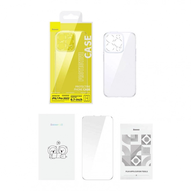 coque transparente et verre trempé pour iPhone 14 Plus Baseus SuperCeramic