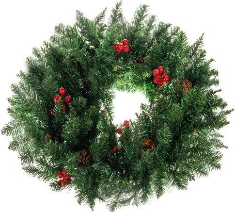 Weihnachtlicher Dekorationskranz für die Tür 60 cm