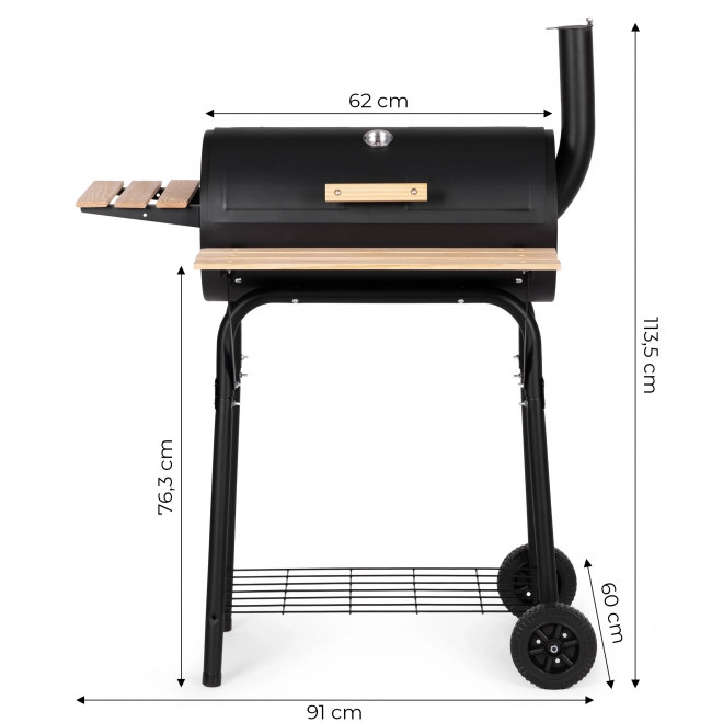Grote tuinbarbecue met thermometer en schoorsteen
