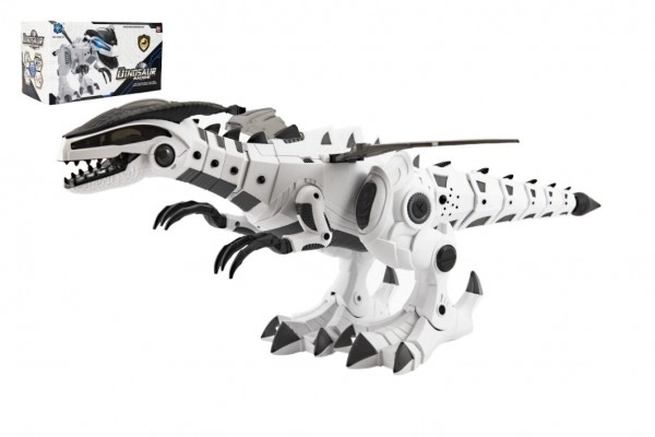 Lopende dinosaurus met geluiden en lichteffecten 40 cm