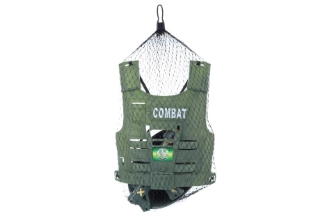 Militaire kinderset met helm en geweer