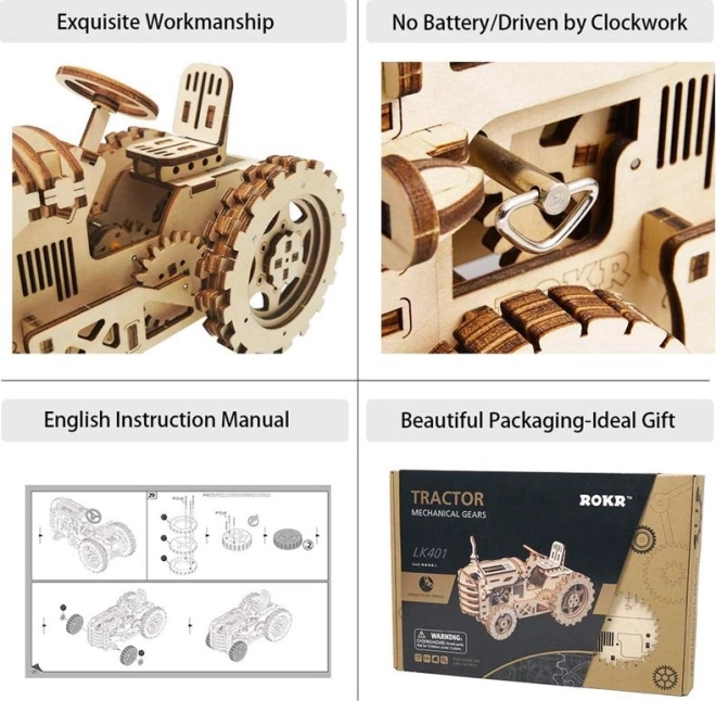 RoboTime 3D houten mechanische puzzel Tractor