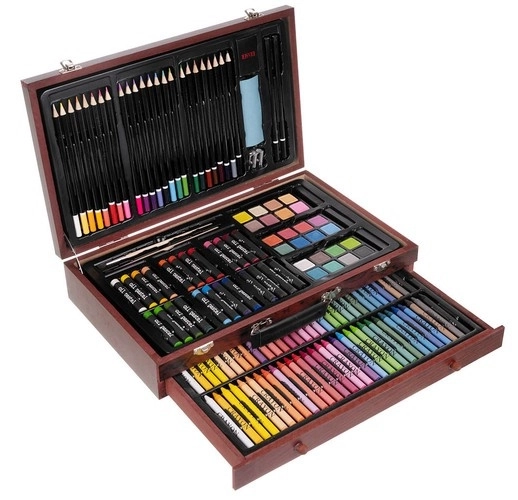 Painting Set With Wooden Case And Drawer