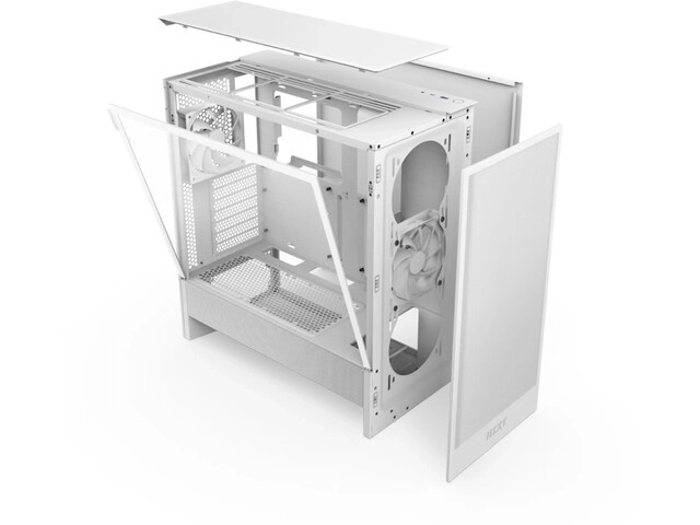 NZXT H5 Flow RGB blanc Boîtier PC Midi Tower avec fenêtre