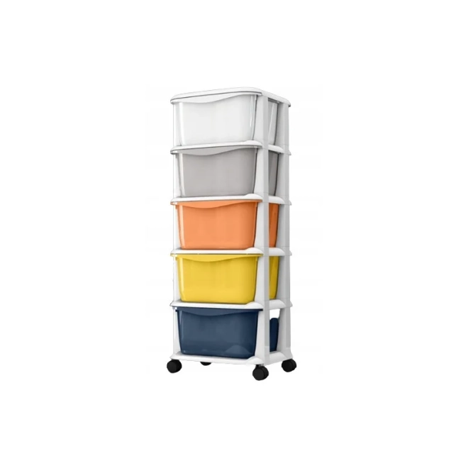 Colorful Rolling Storage Shelf for Kids and Bathroom
