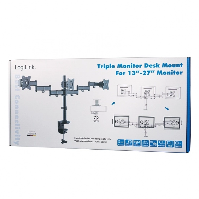 Bevestiging voor drie monitoren LogiLink