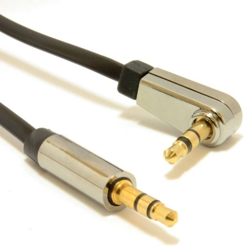 Stereo cable 3.5 mm jack 1.8 m with right‑angle connector
