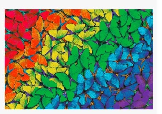 Wooden Puzzle Trefl Wood Craft Rainbow Butterflies 501 Pieces