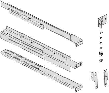 Kit de rack pro pour onduleur UPS EVER pour baie 19" profondeur 600–1000 mm