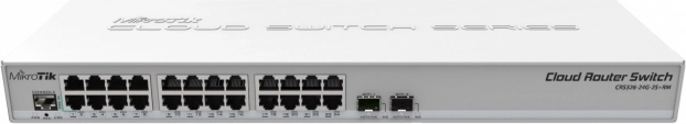 commutateur géré 24× gigabit ethernet avec 2× sfp+ mikrotik crs326-24g-2s+rm