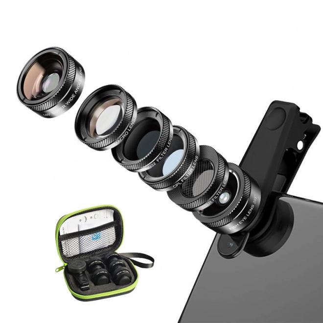 Universelles 6-in-1-Set mit Handyobjektiven Apexel
