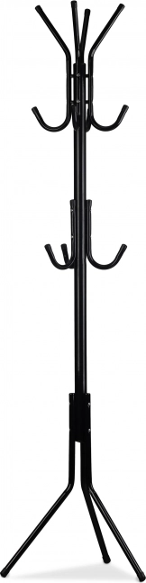 Standgarderobe aus schwarzem Metall mit 11 Haken MODERNHOME
