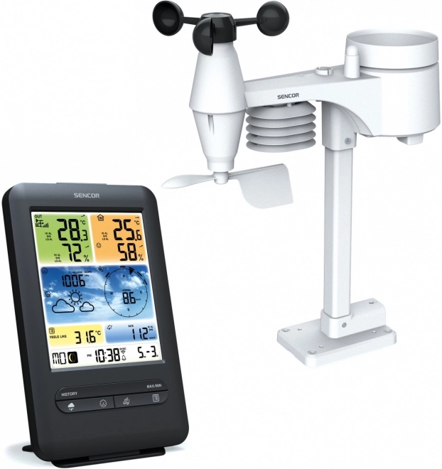 Professional Weather Station with WiFi Sensor 5in1