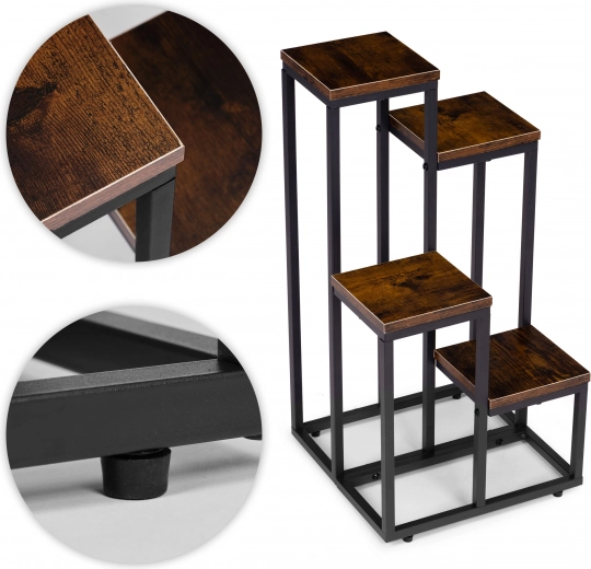 Duurzaam staal en oppervlak met houtdecor