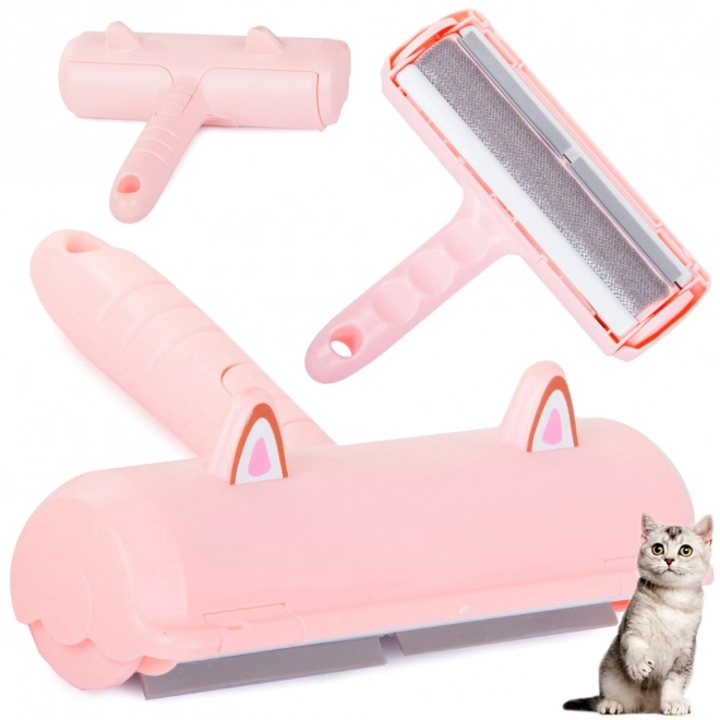 Roze roller voor het verwijderen van haren