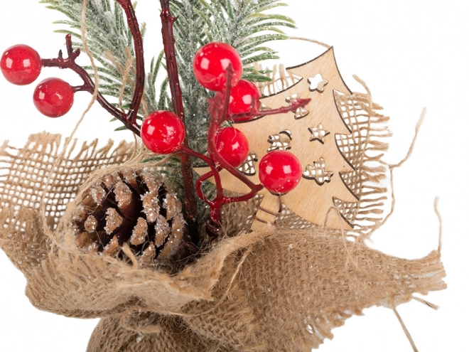 Kerst rieten tafeldecoratie