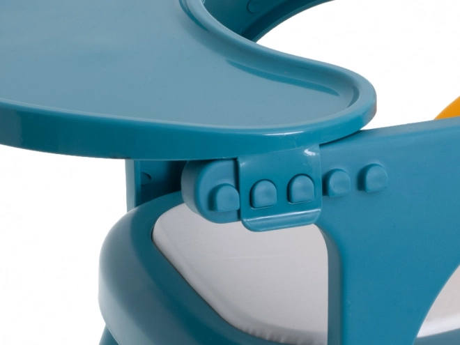 Stoelen om te voeden en spelen geel en blauw