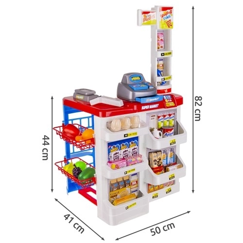 Children's Supermarket Checkout Set with Shopping Cart