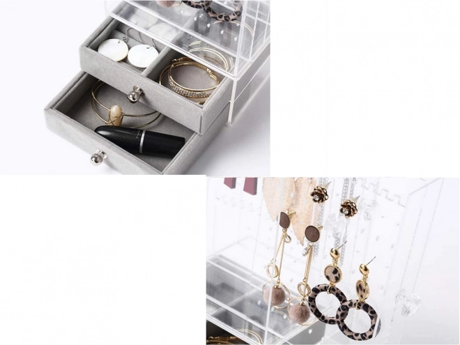 Organisateur de bijoux pour coffret, présentoir en velours