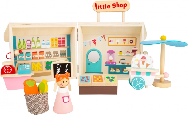 Houten winkel in koffer van Small Foot