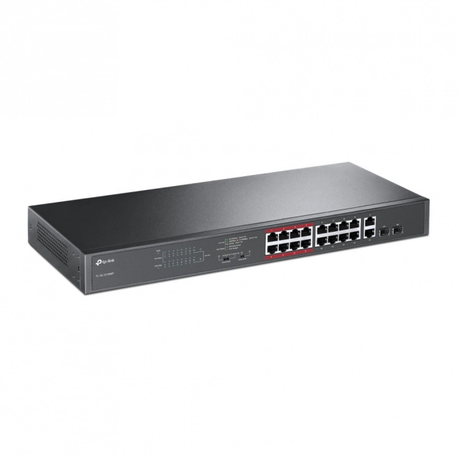 16-port PoE+ Switch TL-SL1218MP with gigabit RJ45 Ports and SFP Slots