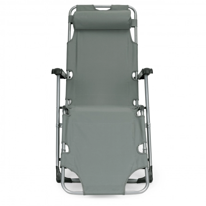 Foldable Garden Beach Chair with Headrest