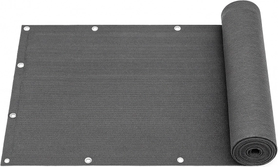 Balkon afscherming met bevestiging 100x700 cm Beschermend net Grijs MultiGarden