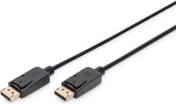 DisplayPort cable with latch 4K 60 Hz, DP–DP, 3 m, black