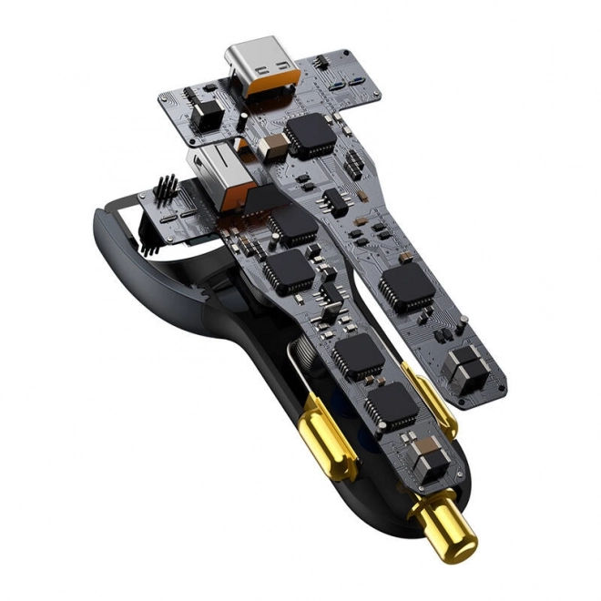 Auto-oplader Baseus Qualcomm, USB, 2x USB-C, 160 W (grijs)