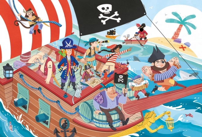 Puzzel Supercolor piraten 24 stukjes