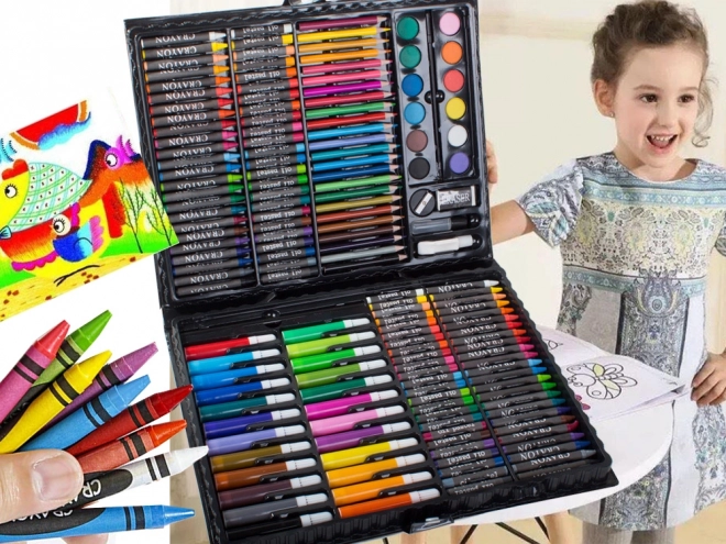 Set voor kunstenaars met schilderskoffer