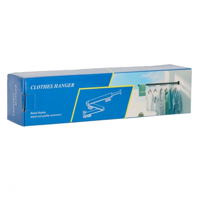 Wandgemonteerde opvouwbare droogrek zwart 123 cm