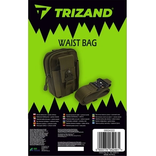 Tactische heuptas + riem groen Trizand 24322