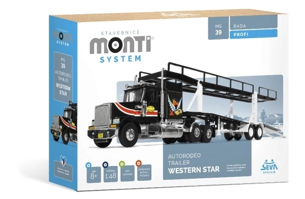 Monti System Building Kit Autorodeo Trailer Western Star