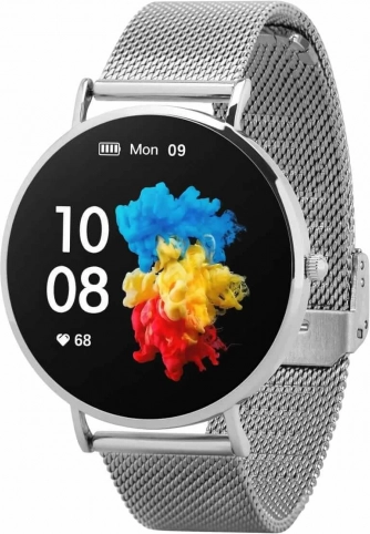 slimme horloge Verona zilverkleurig staal