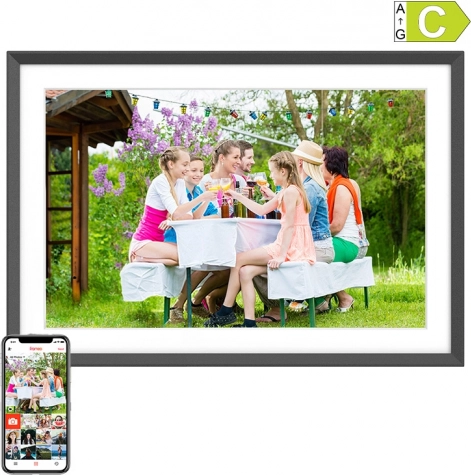 Cadre photo numérique intelligent Arzopa 15,6" Full HD avec application Frameo