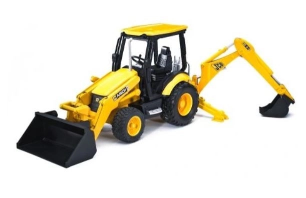 Bruder Traktor JCB MIDI voorlader met graafmachine