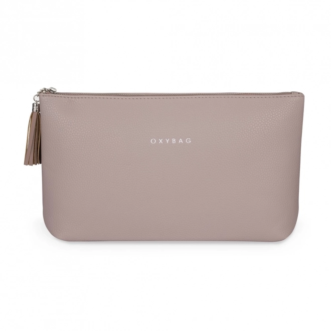Cosmetische tas ELEGANCE MAXI Leer Mocca