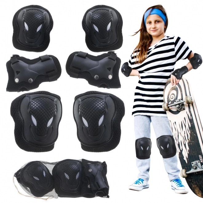Protective Gear Set for Skating, Cycling, and Scootering - Black