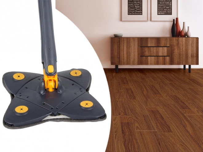 Rotating Flat Mop with Wringing System