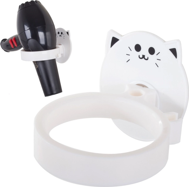 Wall-mounted hair dryer holder