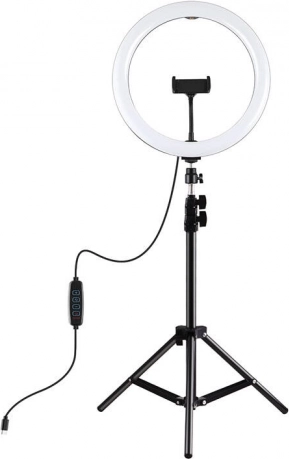 Anneau lumineux LED PULUZ 30 cm avec USB‑C et trépied