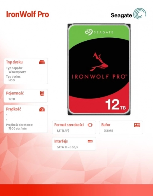 Harde schijf IronWolf Pro 12TB