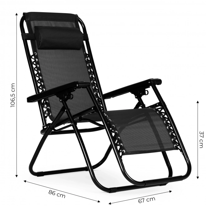 Garden Armchair with Adjustable Backrest