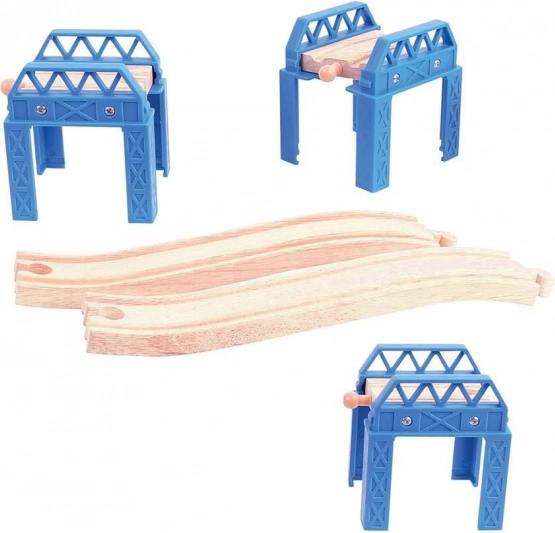 Bigjigs Rail Wooden Bridge Construction Set
