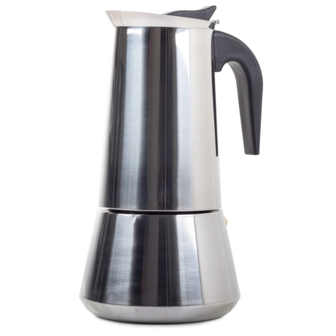 Italiaanse mokkanep 12 koffie 600 ml roestvrij staal